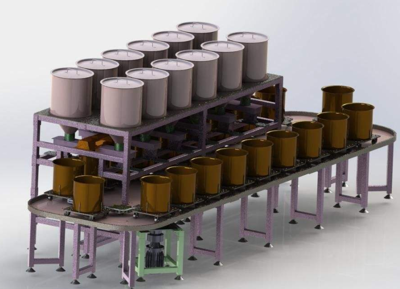 鋰電池正負極材料稱重自動配料系統